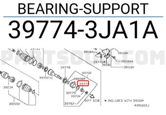 Nissan 397743JA1A Bearing-Support