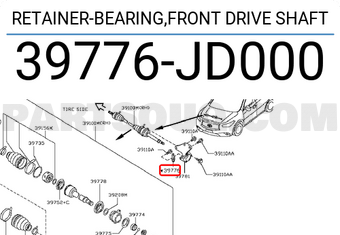 Nissan 39776JD000 RETAINER-BEARING,FRONT DRIVE SHAFT