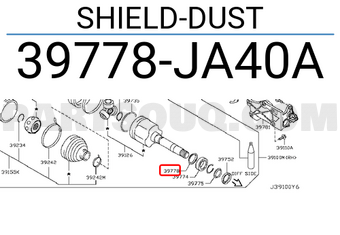 Nissan 39778JA40A SHIELD-DUST