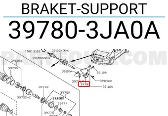 Nissan 397803JA0A BRAKET-SUPPORT