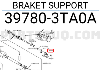 Nissan 397803TA0A BRAKET SUPPORT
