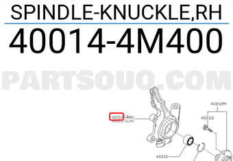 Nissan 400144M400 SPINDLE-KNUCKLE,RH