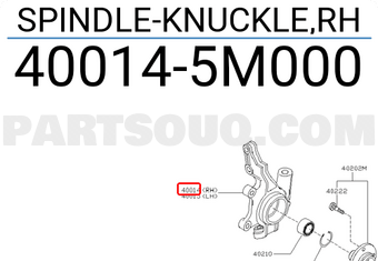 Nissan 400145M000 SPINDLE-KNUCKLE,RH