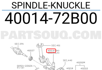 Nissan 4001472B00 SPINDLE-KNUCKLE