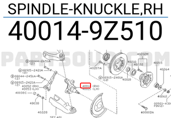 Nissan 400149Z510 SPINDLE-KNUCKLE,RH