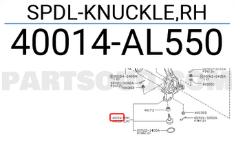 Nissan 40014AL550 SPDL-KNUCKLE,RH