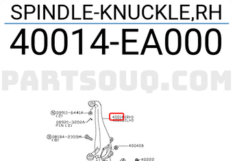 Nissan 40014EA000 SPINDLE-KNUCKLE,RH