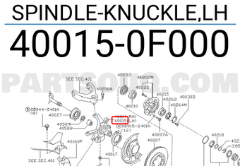 Nissan 400150F000 SPINDLE-KNUCKLE,LH