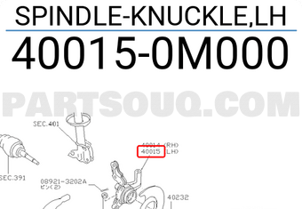 Nissan 400150M000 SPINDLE-KNUCKLE,LH