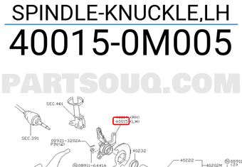 Nissan 400150M005 SPINDLE-KNUCKLE,LH