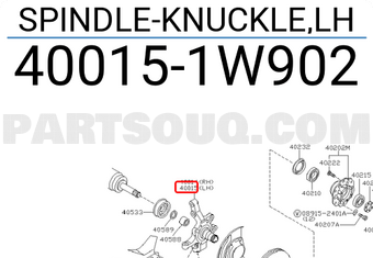 Nissan 400151W902 SPINDLE-KNUCKLE,LH