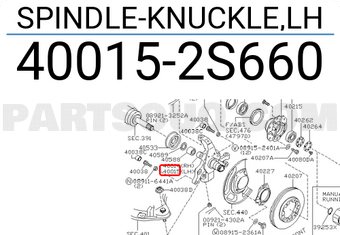 Nissan 400152S660 SPINDLE-KNUCKLE,LH