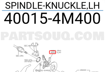 Nissan 400154M400 SPINDLE-KNUCKLE,LH