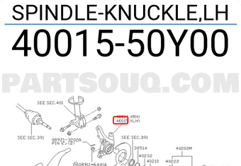 Nissan 4001550Y00 SPINDLE-KNUCKLE,LH