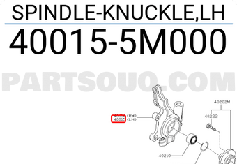 Nissan 400155M000 SPINDLE-KNUCKLE,LH