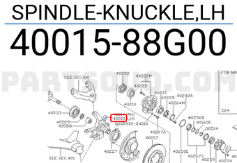 Nissan 4001588G00 SPINDLE-KNUCKLE,LH