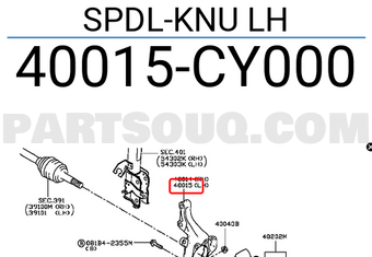 Nissan 40015CY000 SPDL-KNU LH