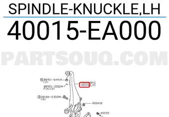 Nissan 40015EA000 SPINDLE-KNUCKLE,LH