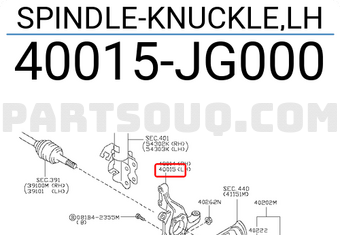 Nissan 40015JG000 SPINDLE-KNUCKLE,LH