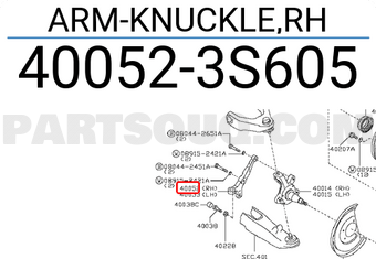 Nissan 400523S605 ARM-KNUCKLE,RH