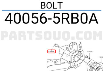 Nissan 400565RB0A BOLT