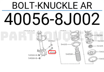 Nissan 400568J002 BOLT-KNUCKLE AR