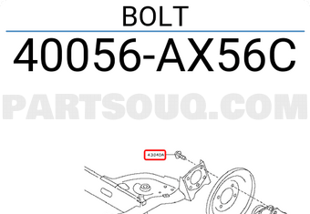 Nissan 40056AX56C BOLT
