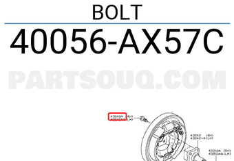 Nissan 40056AX57C BOLT
