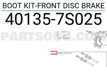 Nissan 401357S025 BOOT KIT-FRONT DISC BRAKE