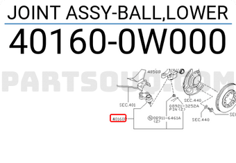 Nissan 401600W000 JOINT ASSY-BALL,LOWER