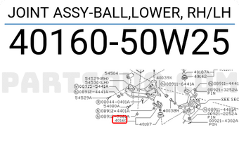 Nissan 4016050W25 JOINT ASSY-BALL,LOWER, RH/LH