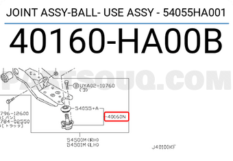 Nissan 40160HA00B JOINT ASSY-BALL- USE ASSY - 54055HA001