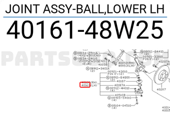 Nissan 4016148W25 JOINT ASSY-BALL,LOWER LH