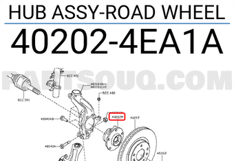 Nissan 402024EA1A HUB ASSY-ROAD WHEEL