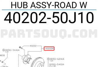 Nissan 4020250J10 HUB ASSY-ROAD W