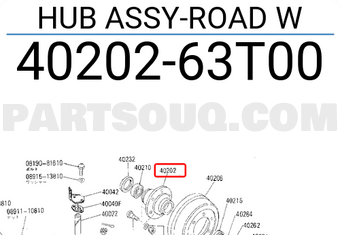 Nissan 4020263T00 HUB ASSY-ROAD W