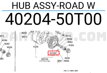 Nissan 4020450T00 HUB ASSY-ROAD W