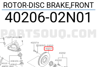 Nissan 4020602N01 ROTOR-DISC BRAKE,FRONT