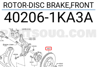 Nissan 402061KA3A ROTOR-DISC BRAKE,FRONT