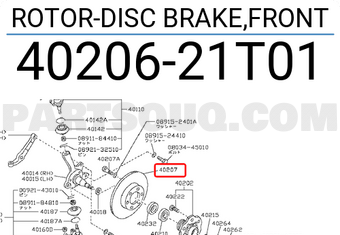 Nissan 4020621T01 ROTOR-DISC BRAKE,FRONT
