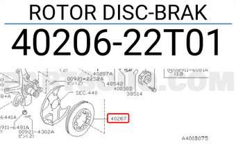 Nissan 4020622T01 ROTOR DISC-BRAK