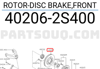 Nissan 402062S400 ROTOR-DISC BRAKE,FRONT