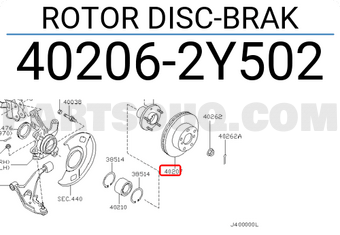 Nissan 402062Y502 ROTOR DISC-BRAK