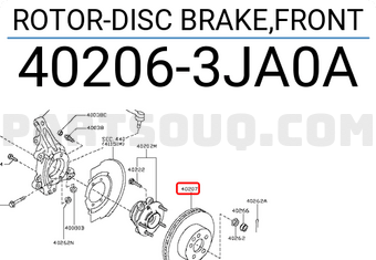 Nissan 402063JA0A ROTOR-DISC BRAKE,FRONT