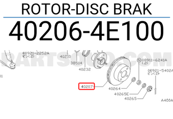 Nissan 402064E100 ROTOR-DISC BRAK