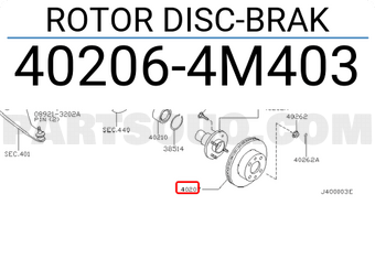 Nissan 402064M403 ROTOR DISC-BRAK