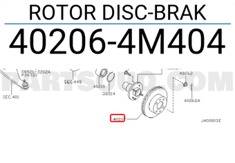 Nissan 402064M404 ROTOR DISC-BRAK