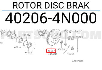 Nissan 402064N000 ROTOR DISC BRAK