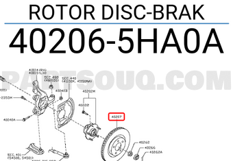 Nissan 402065HA0A ROTOR DISC-BRAK