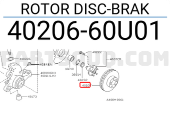 Nissan 4020660U01 ROTOR DISC-BRAK